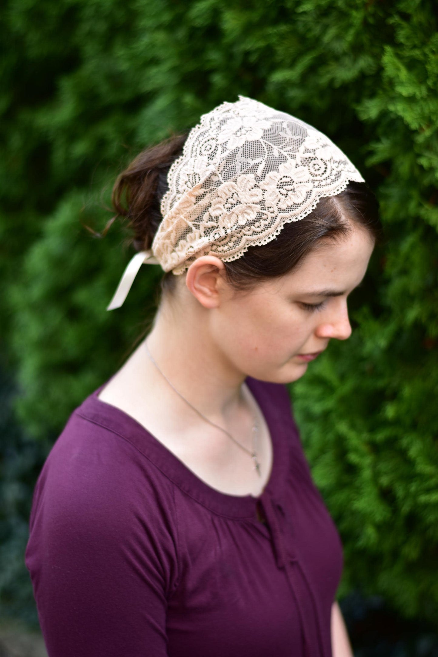 Stretch Lace - 6 inch Headband Headcovering