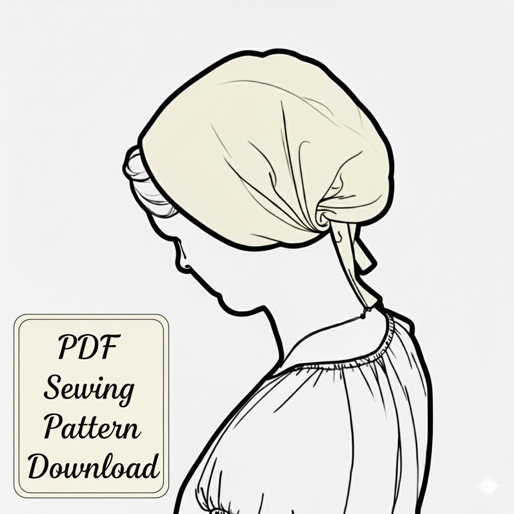 PDF Sewing Pattern and Tutorial - Full Coverage Headcovering Snood