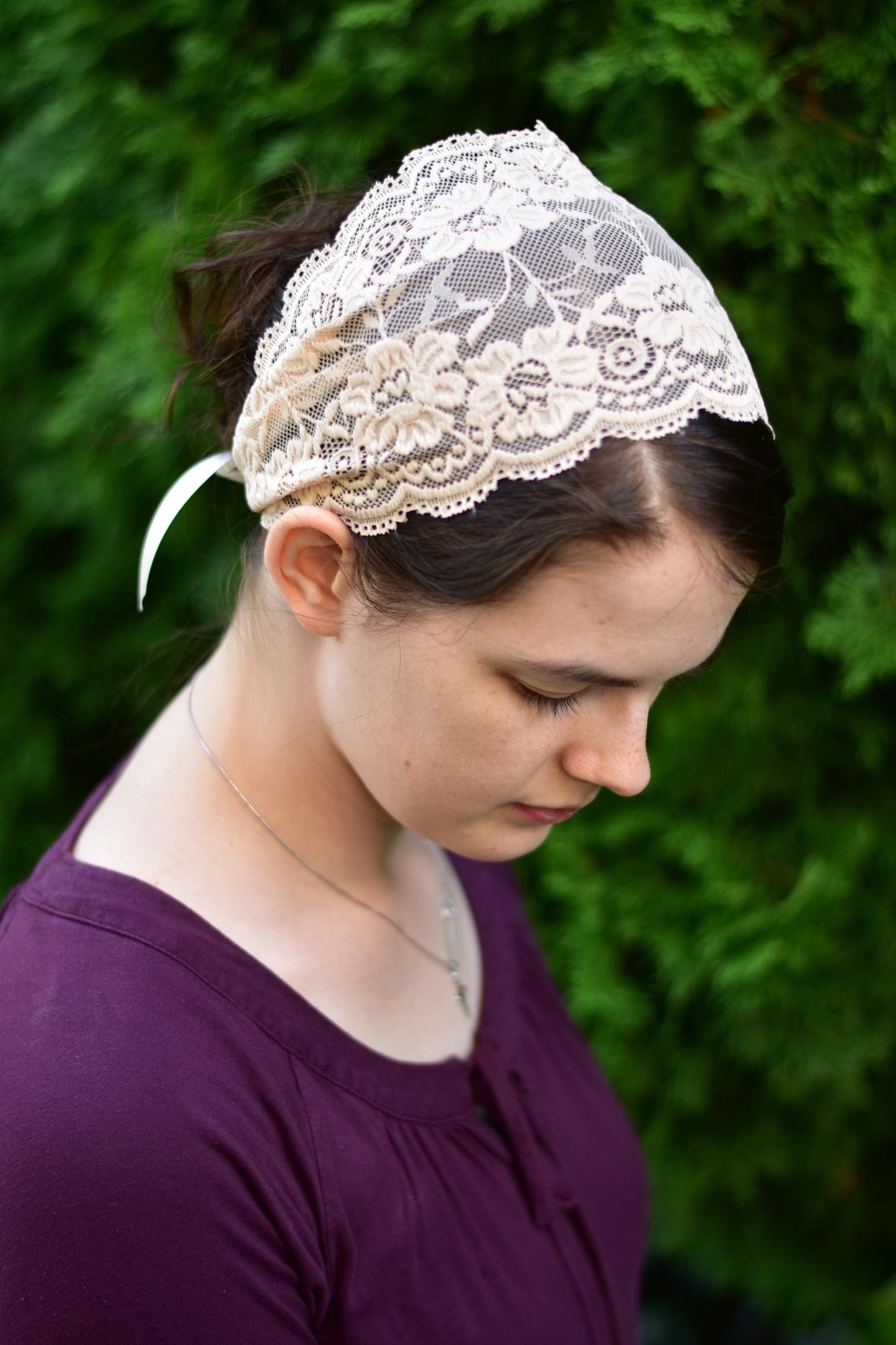 Stretch Lace - 6 inch Headband Headcovering