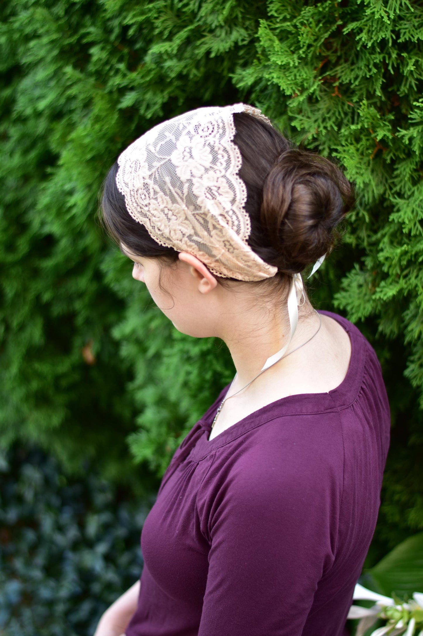 Stretch Lace - 6 inch Headband Headcovering