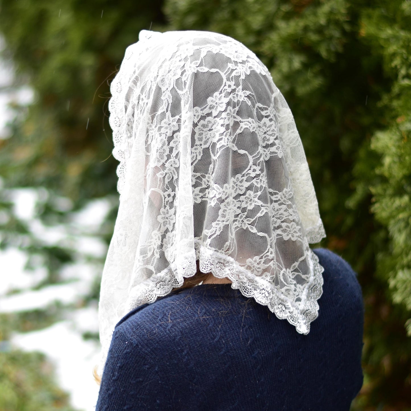 Lace Triangle Shape Girl's Veil