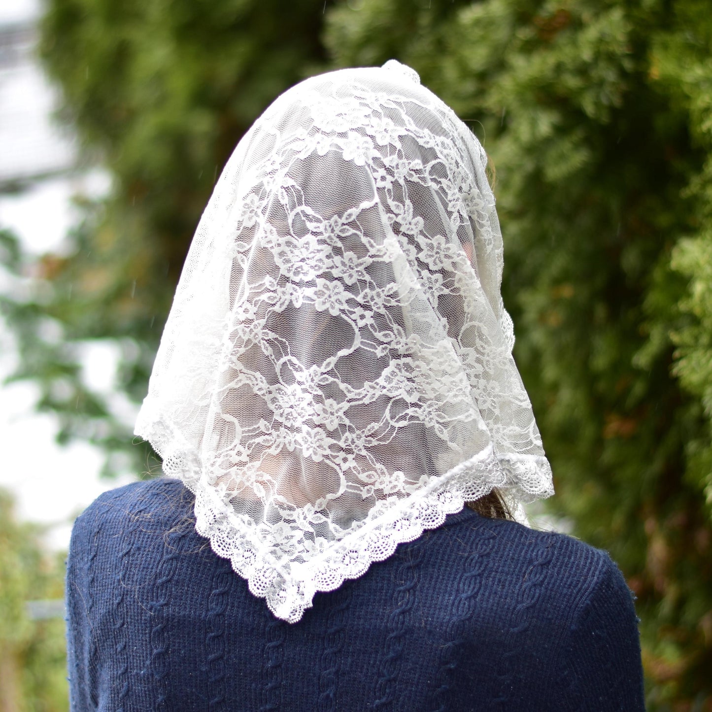 Lace Triangle Shape Girl's Veil
