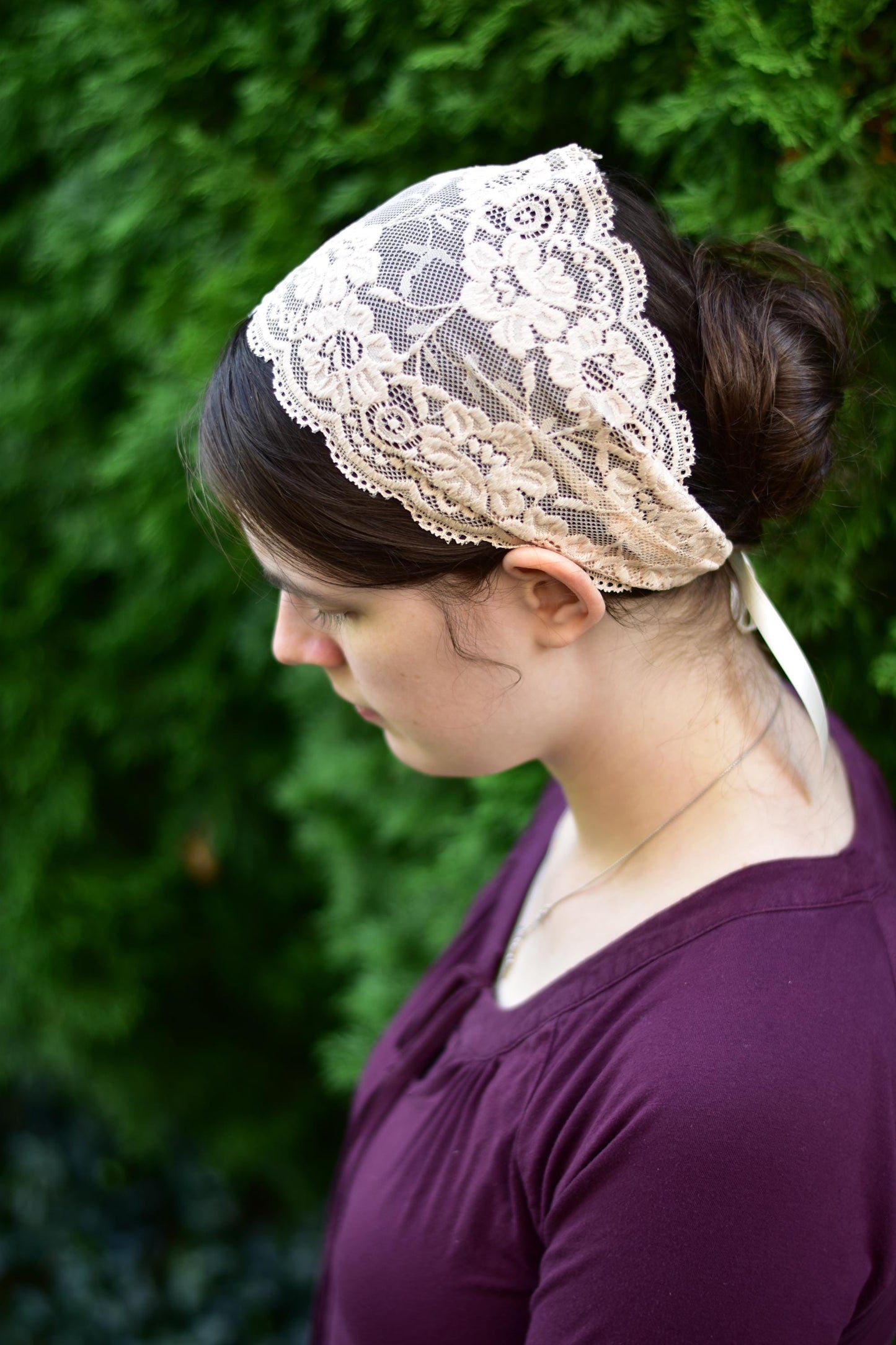 Stretch Lace - 6 inch Headband Headcovering