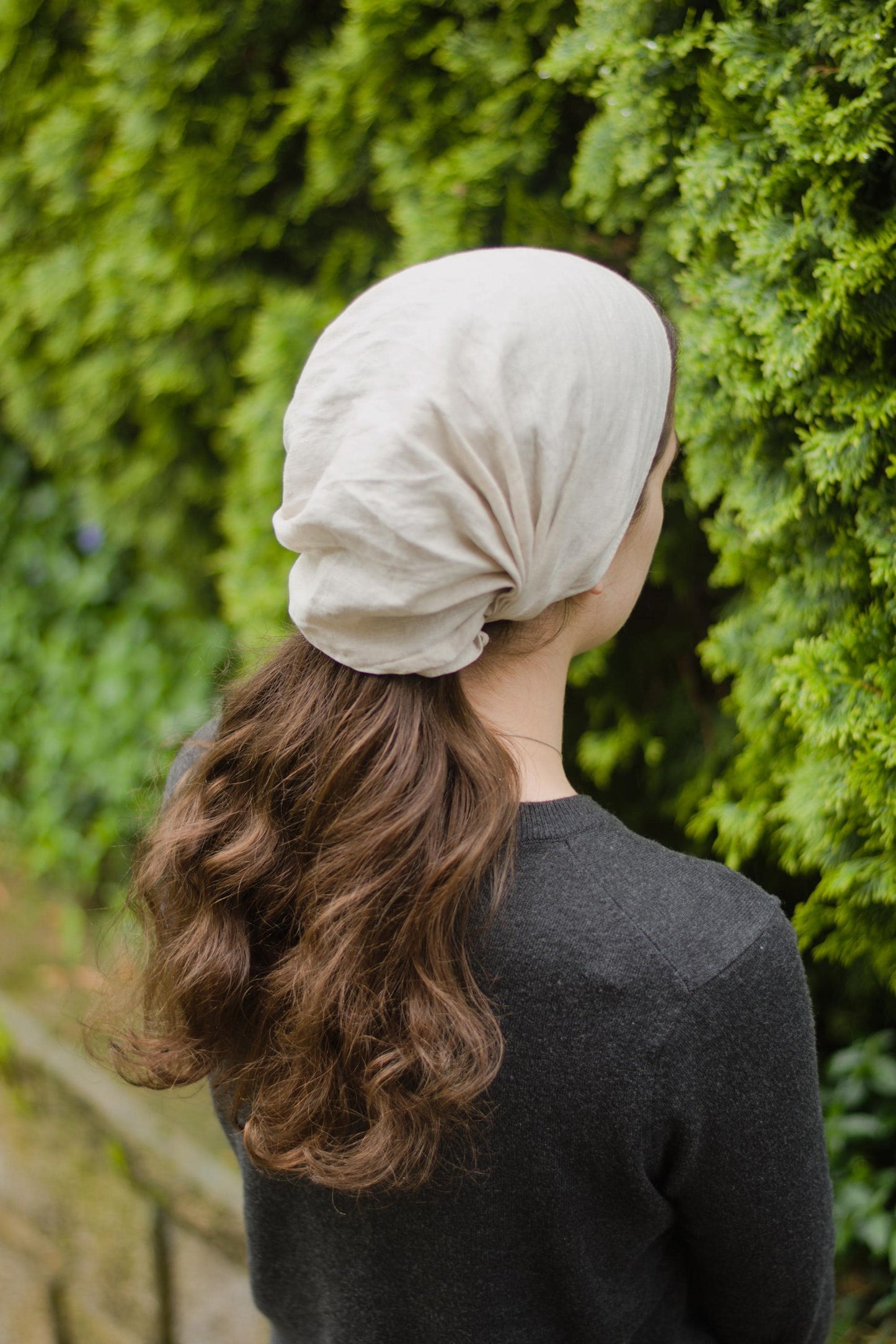 Linen Full Coverage Headwrap Headcovering