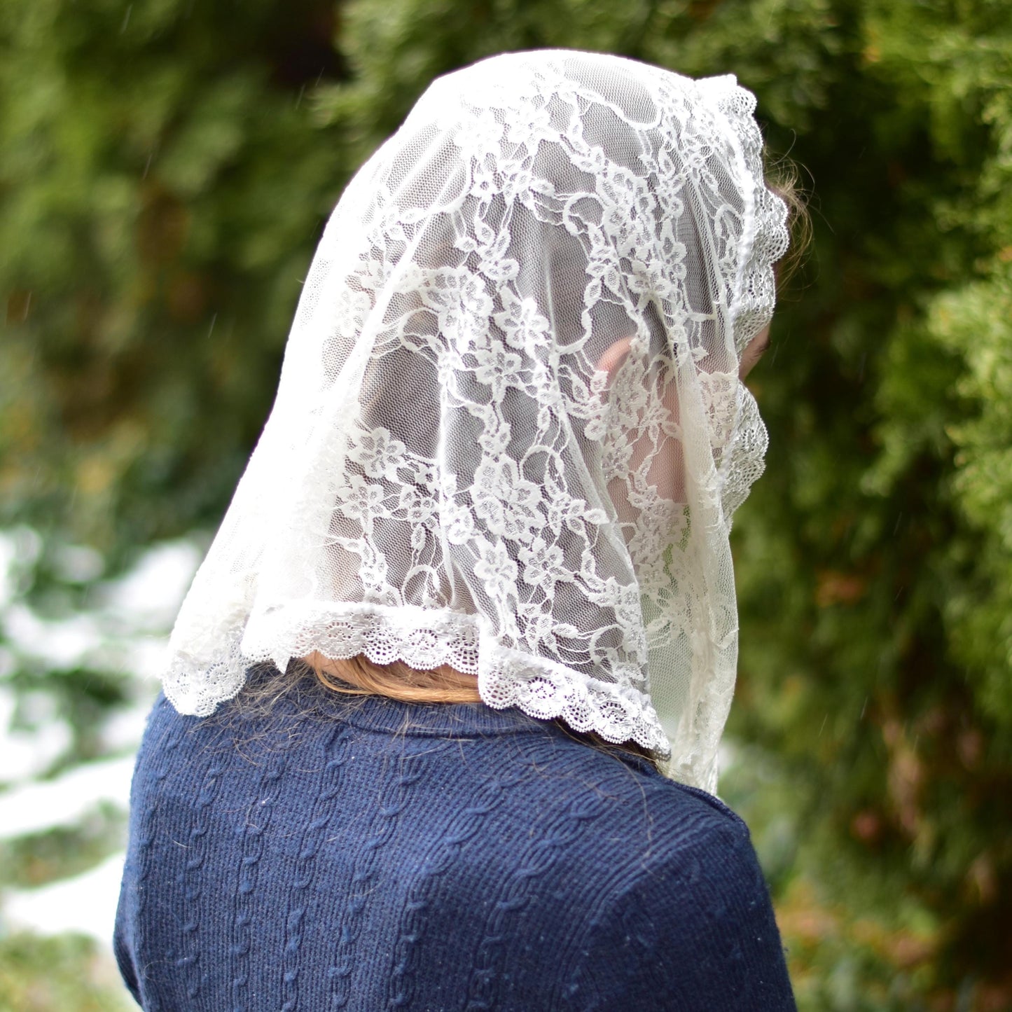 Lace Triangle Shape Girl's Veil