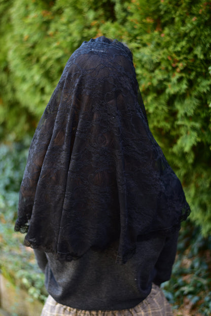 Stretch Lace Half Circle Shape Veil