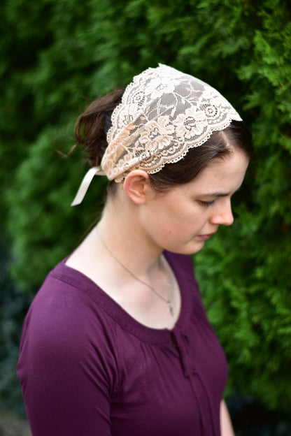 Stretch Lace - 6 inch Headband Headcovering