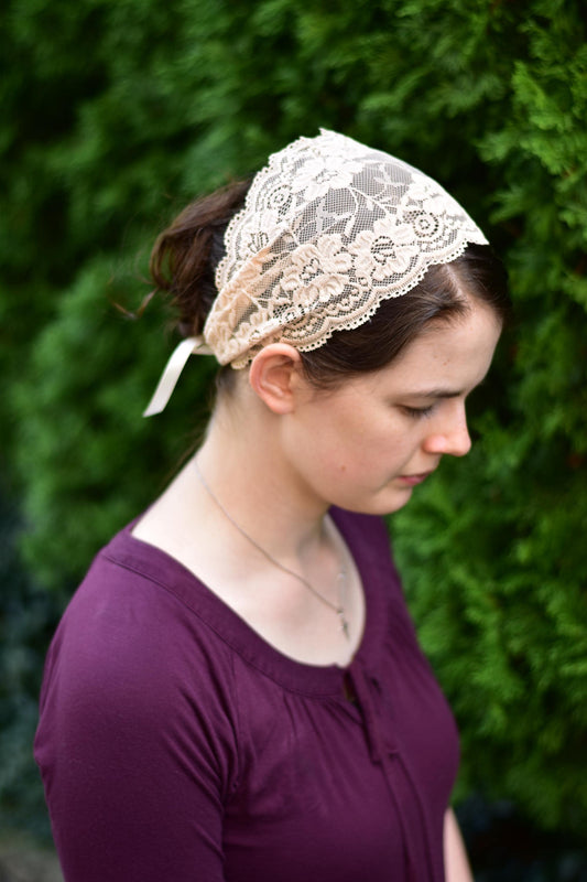 Stretch Lace - 6 inch Headband Headcovering
