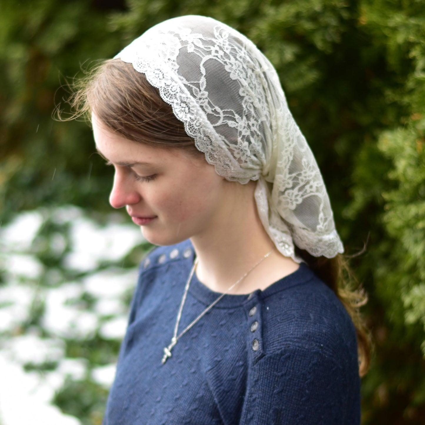 Kerchief Veil: Lightweight Head Covering, Chapel Mantilla