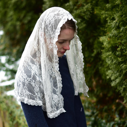 Stretch Lace Half Circle Shape Veil