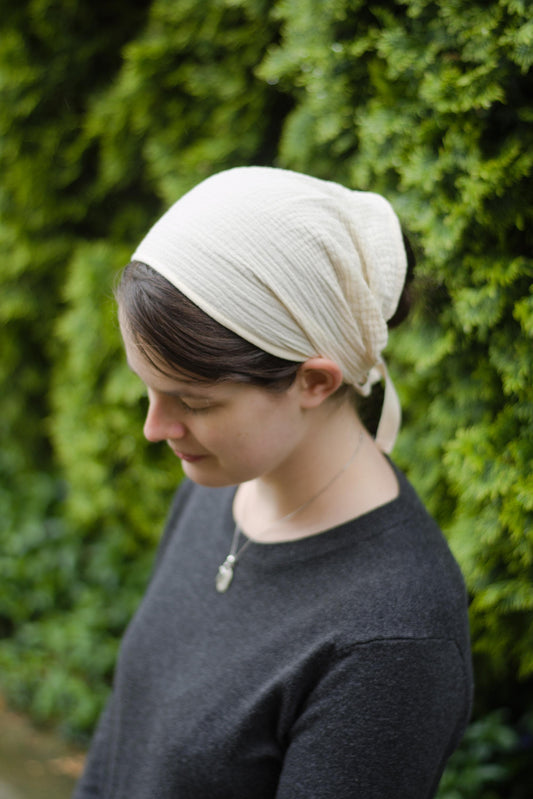 Cotton Muslin - 8 inch Headband Headcovering