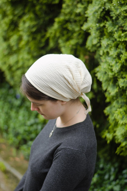 Cotton Muslin - Full Coverage Headcovering Headwrap