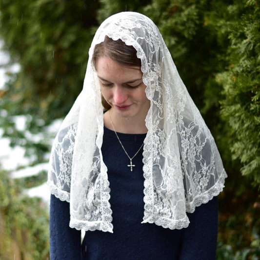 Stretch Lace Half Circle Shape Veil