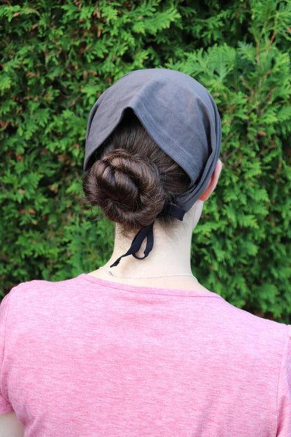 Warm Grey Cotton Knit - 8 inch Headband Headcovering