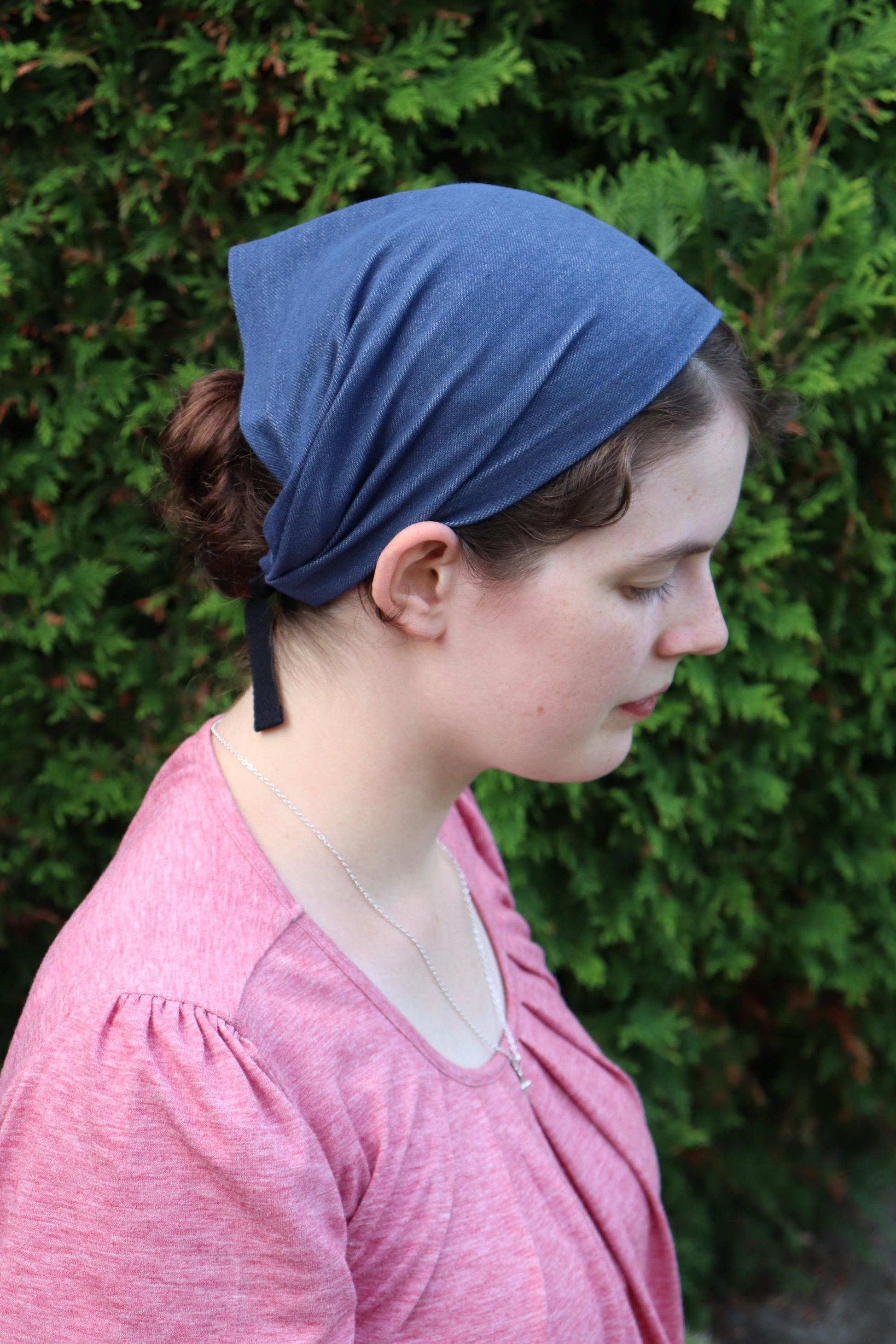 Stretch Denim Cotton Knit - 8 inch Headband Headcovering