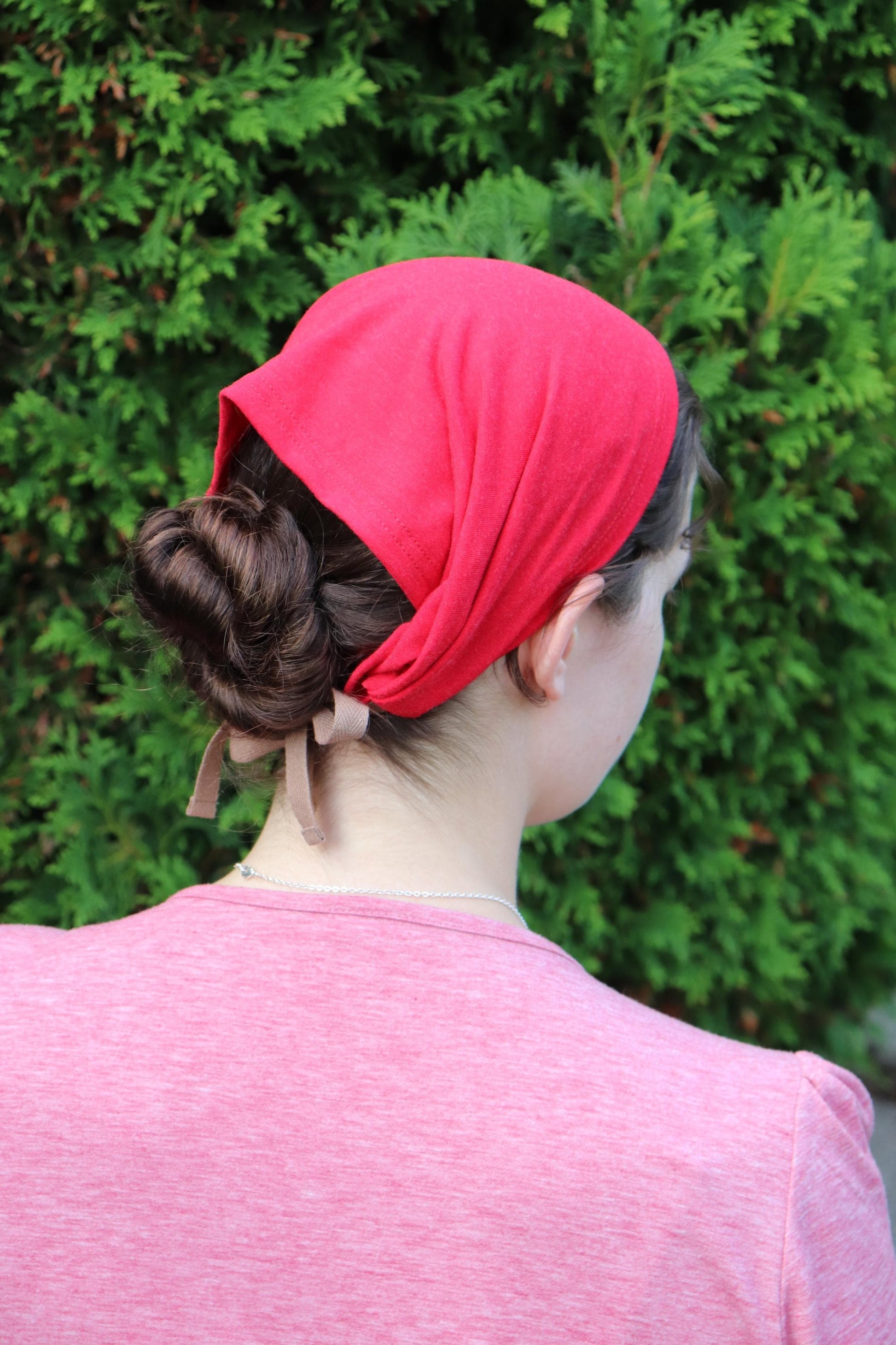 Red Cotton Knit - 8 inch Headband Headcovering